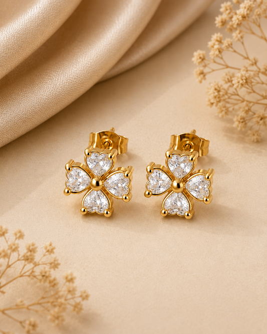 Crystal Clover Earrings