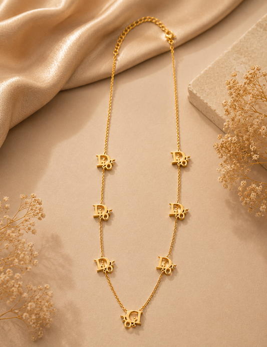 Royal D Charm Necklace