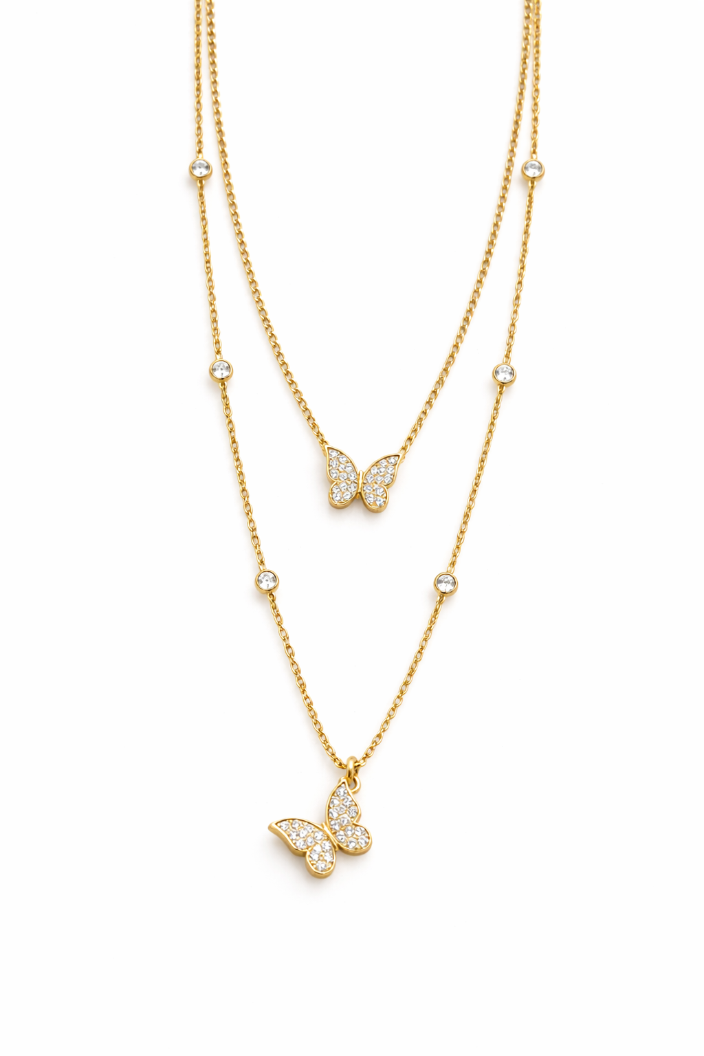 Golden Butterfly Spark Necklace